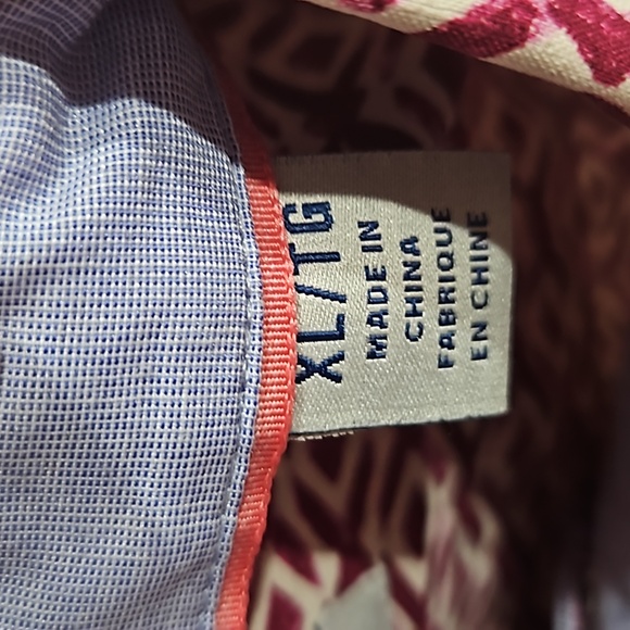 Tommy Bahama Men's XL Diamond Tides Festival Short Sleeve Silk Shirt Like New - Picture 7 of 8